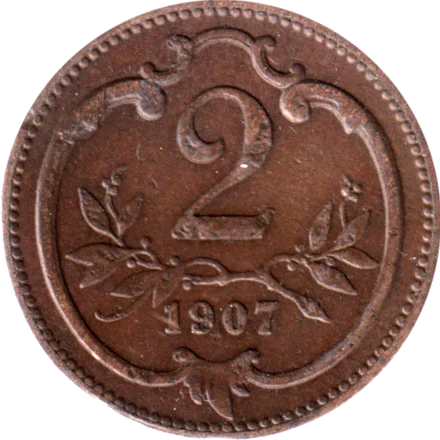 2 heller, 1907 Reverse