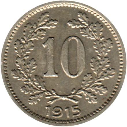 10 heller, 1915 Reverse