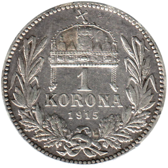 1 Krone, 1915 Reverse
