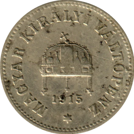 10 heller, 1915 Obverse