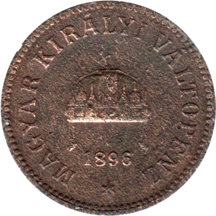 2 heller, 1896 Obverse