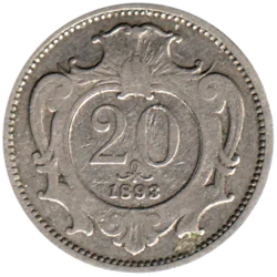 Preview 20 heller, 1893 reverse