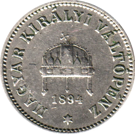 10 heller, 1894 Obverse