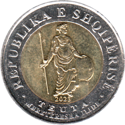 100 Lekë, 2023 Obverse