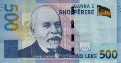 500 Lekë, 2020 Obverse