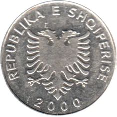 Preview 5 Lekë, 2000 obverse