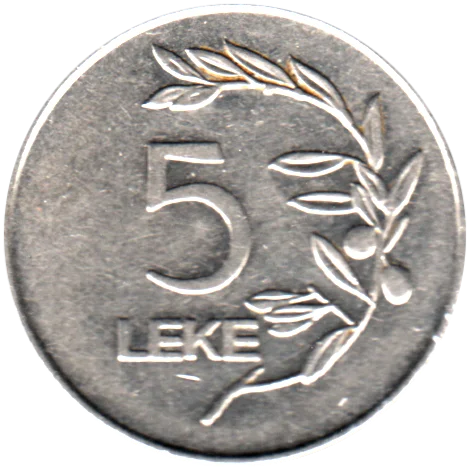 5 Lekë, 2000 Reverse