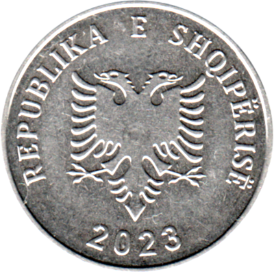 5 Lekë, 2023 Obverse