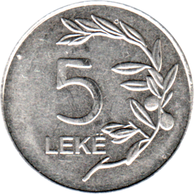 5 Lekë, 2023 Reverse