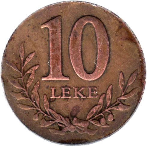 10 Lekë, 2009 Reverse