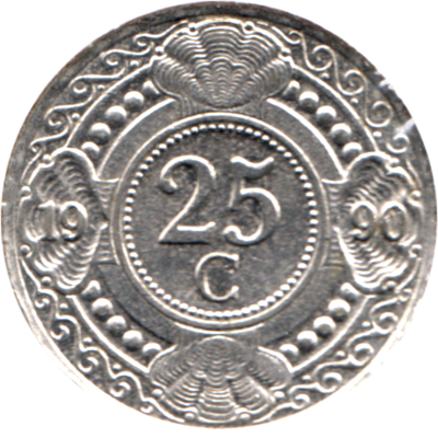25 cents, 1990 Reverse