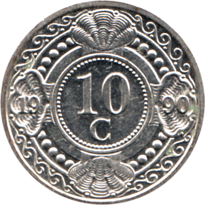 10 cents, 1990 Reverse