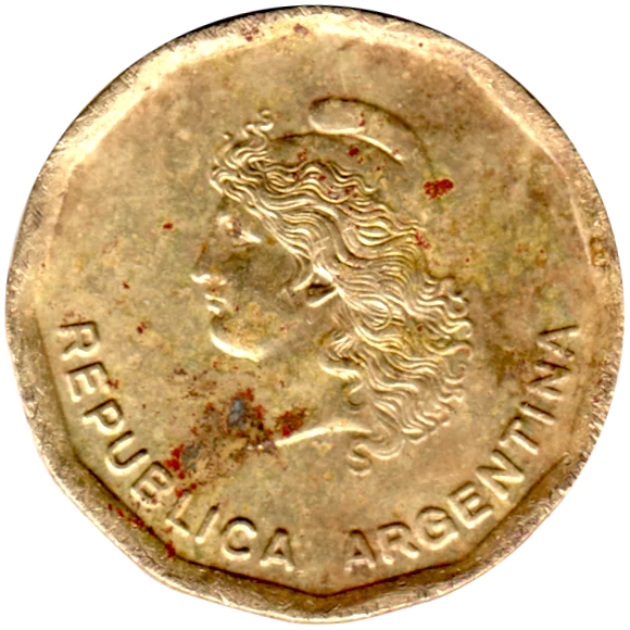 50 centavos, 1985 Obverse