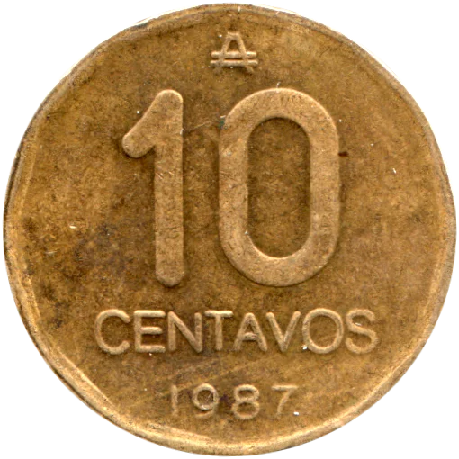 10 centavos, 1987 Reverse