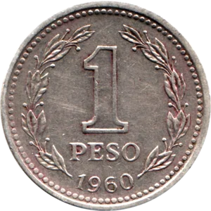 Preview 1 Peso, 1960 reverse