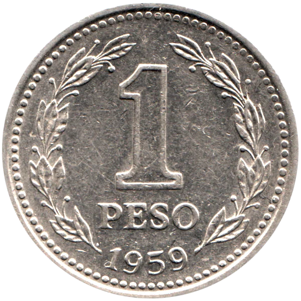 1 Peso, 1959 Reverse