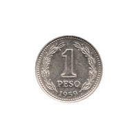 Preview 1 Peso, 1959 reverse