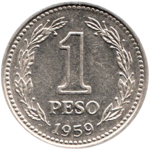 Preview 1 Peso, 1959 reverse