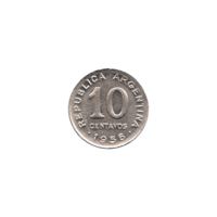 Preview 10 centavos, 1956 reverse