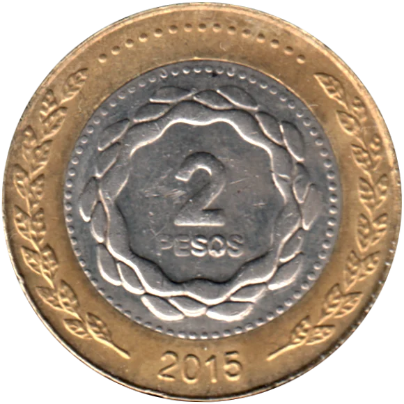 2 Pesos, 2015 Reverse