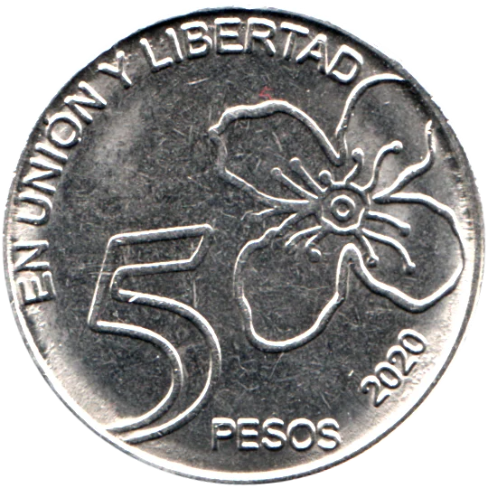5 Pesos, 2020 Reverse