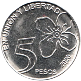 Preview 5 Pesos, 2020 reverse