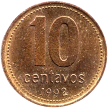 Preview 10 centavos, 1992 reverse