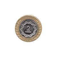 Preview 2 Pesos, 2016 reverse
