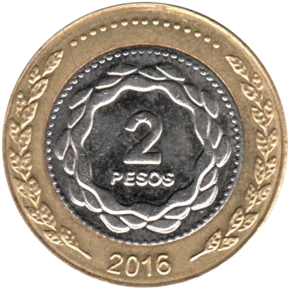Preview 2 Pesos, 2016 reverse