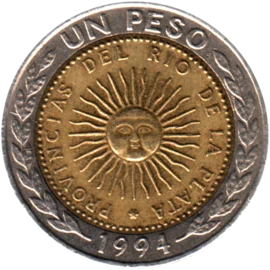 Preview 1 Peso, 1994 reverse