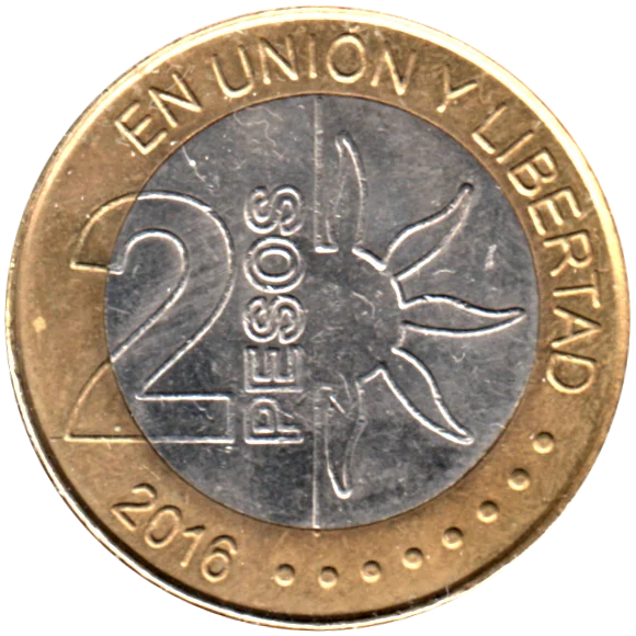 2 Pesos, 2016 Reverse