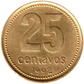 Preview 25 centavos, 1992 reverse