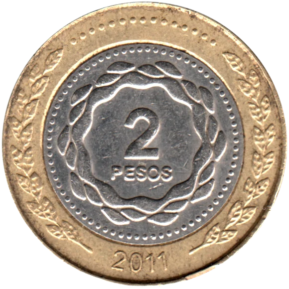 2 Pesos, 2011 Reverse