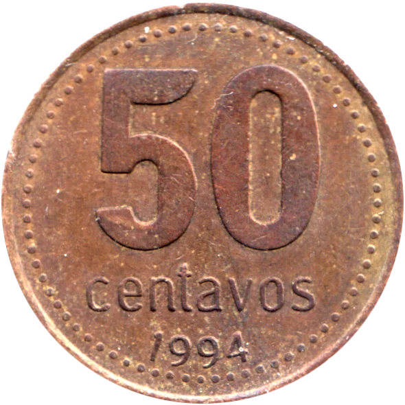 50 centavos, 1994 Reverse