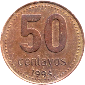Preview 50 centavos, 1994 reverse