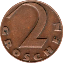 Preview 2 Groschen, 1928 reverse