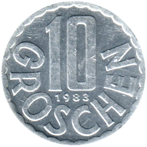10 Groschen, 1983 Reverse