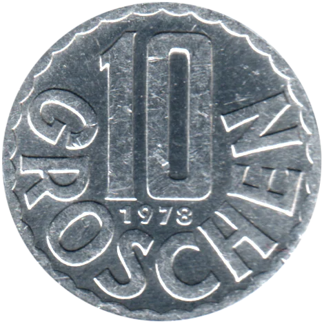 10 Groschen, 1978 Reverse