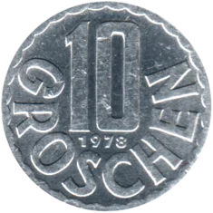 Preview 10 Groschen, 1978 reverse