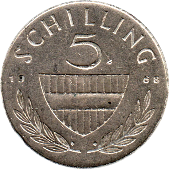 5 Schilling, 1968 Reverse