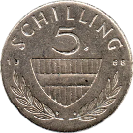 Preview 5 Schilling, 1968 reverse