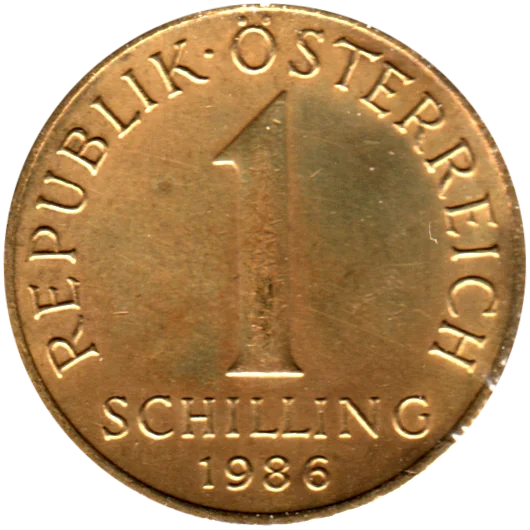 1 Schilling, 1986 Reverse