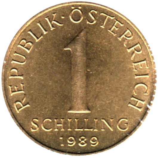 1 Schilling, 1989 Reverse