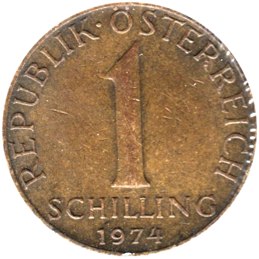 1 Schilling, 1974 Reverse