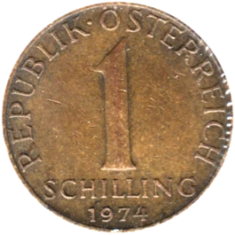 Preview 1 Schilling, 1974 reverse