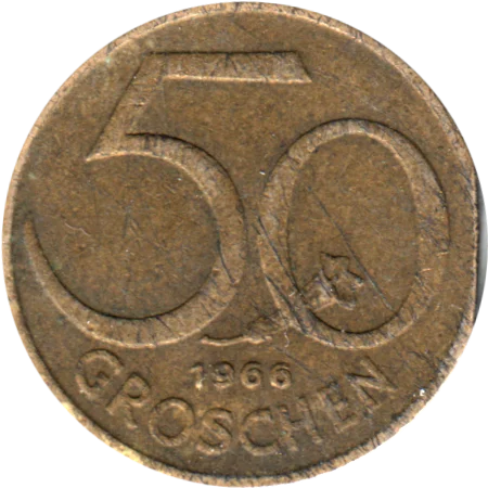 50 Groschen, 1966 Reverse