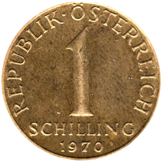 1 Schilling, 1970 Reverse