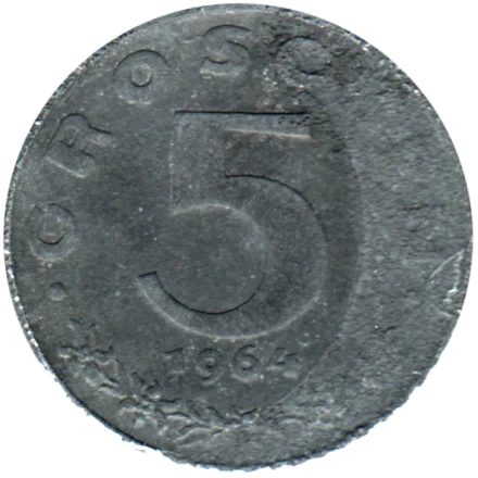 5 Groschen, 1964 Reverse