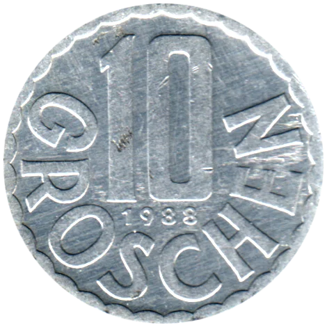 10 Groschen, 1988 Reverse