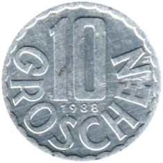 Preview 10 Groschen, 1988 reverse